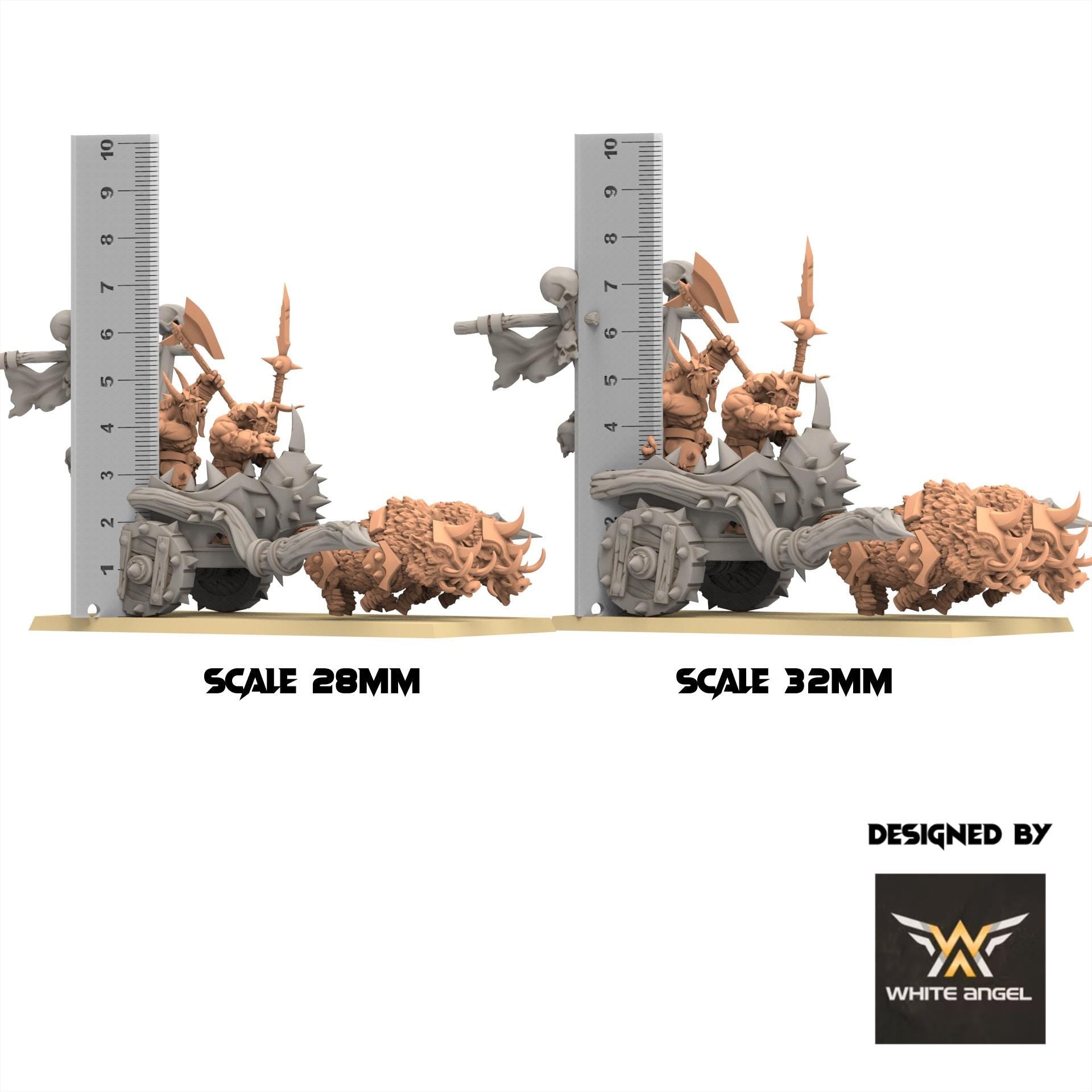 Beastmen - Beast Boar Chariot - White Angel Miniatures