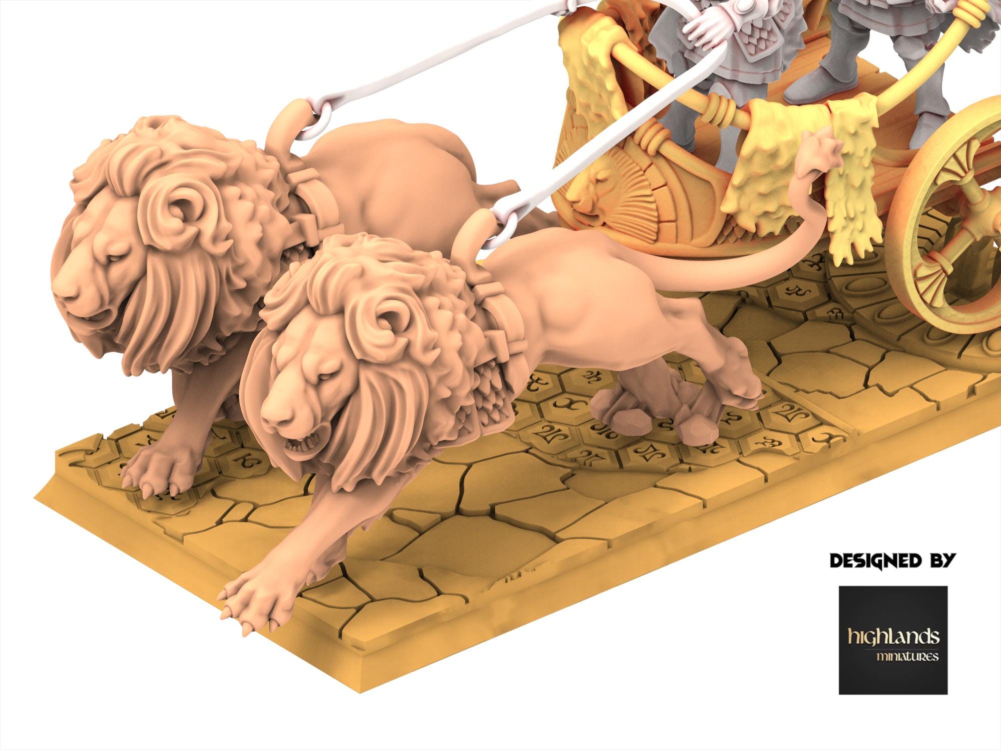 Hight Elves - Lions Chariot - Aegean - Highlands Miniatures