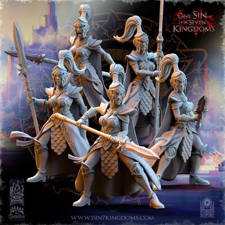 Hight Elves - Sisterhood Praetorians - Silvermoor - The Beholder Miniatures