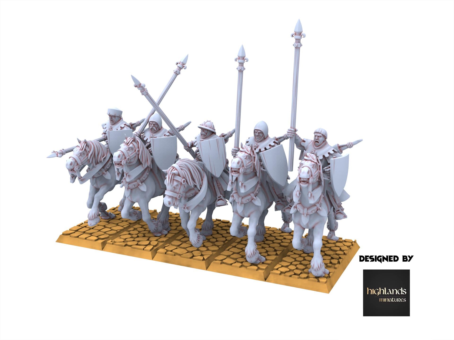 Arthurian Knights - Mounted Men at Arms - Gallia - Highlands Miniatures