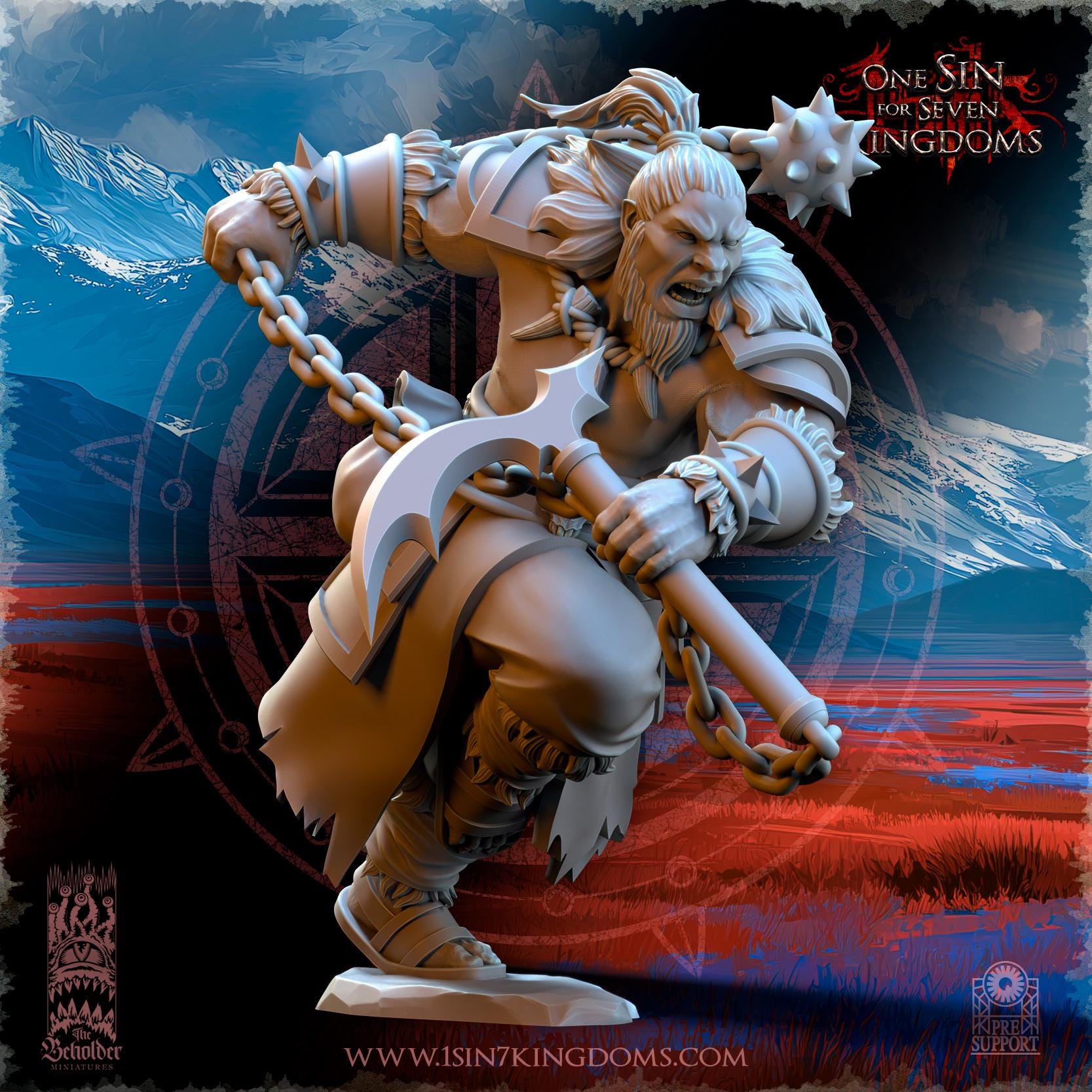 East Empire - Altan, Mecenary Ogre Boss - Astarii Dynasty - The Beholder Miniatures