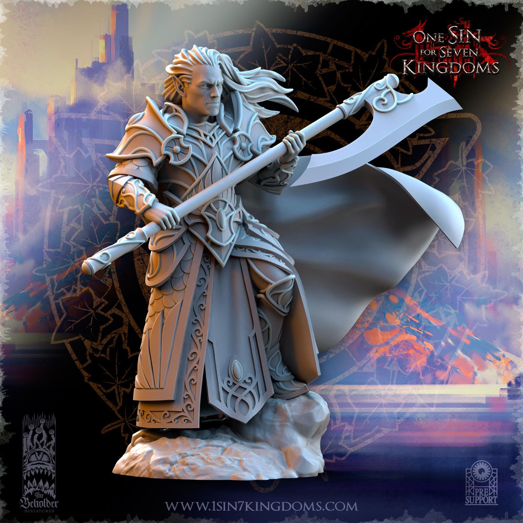 Hight Elves - Commander Polomhir - Silvermoor - The Beholder Miniatures