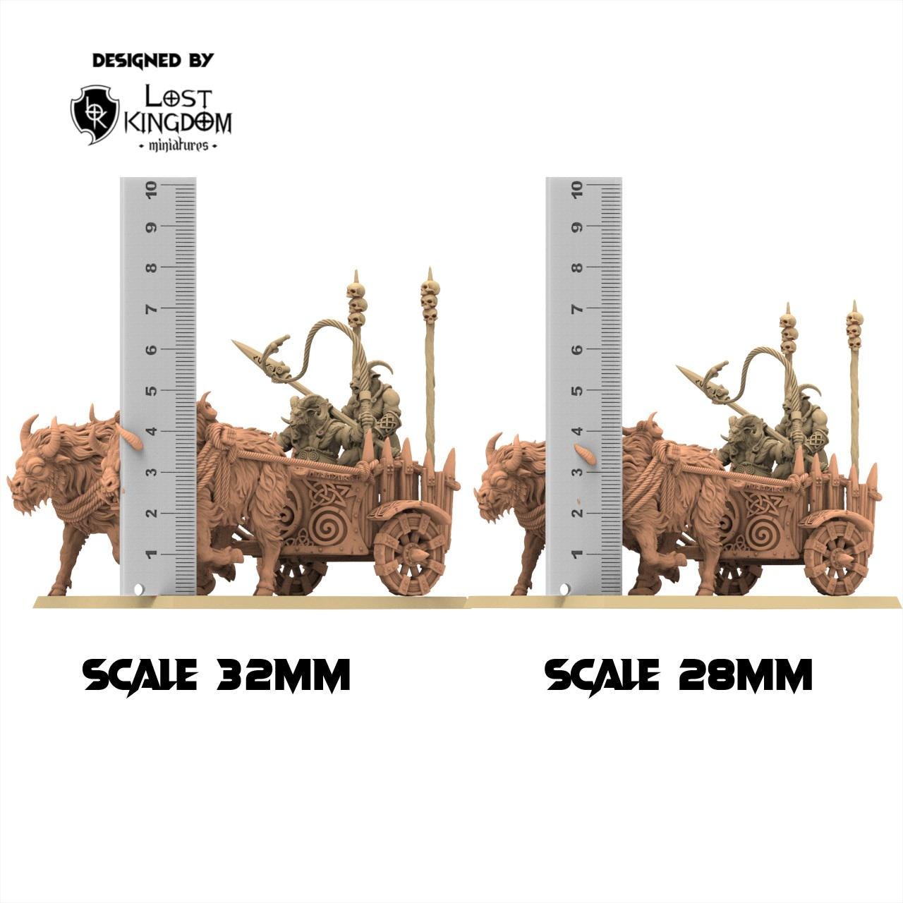 Beastmen - Raiding Chariot - Warriors of the Dark Gods - Lost Kingdom Miniatures