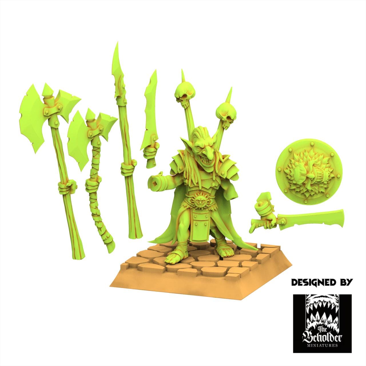 Orc & Goblin - Mortus warlord - The Black horde - The Beholder Miniatures