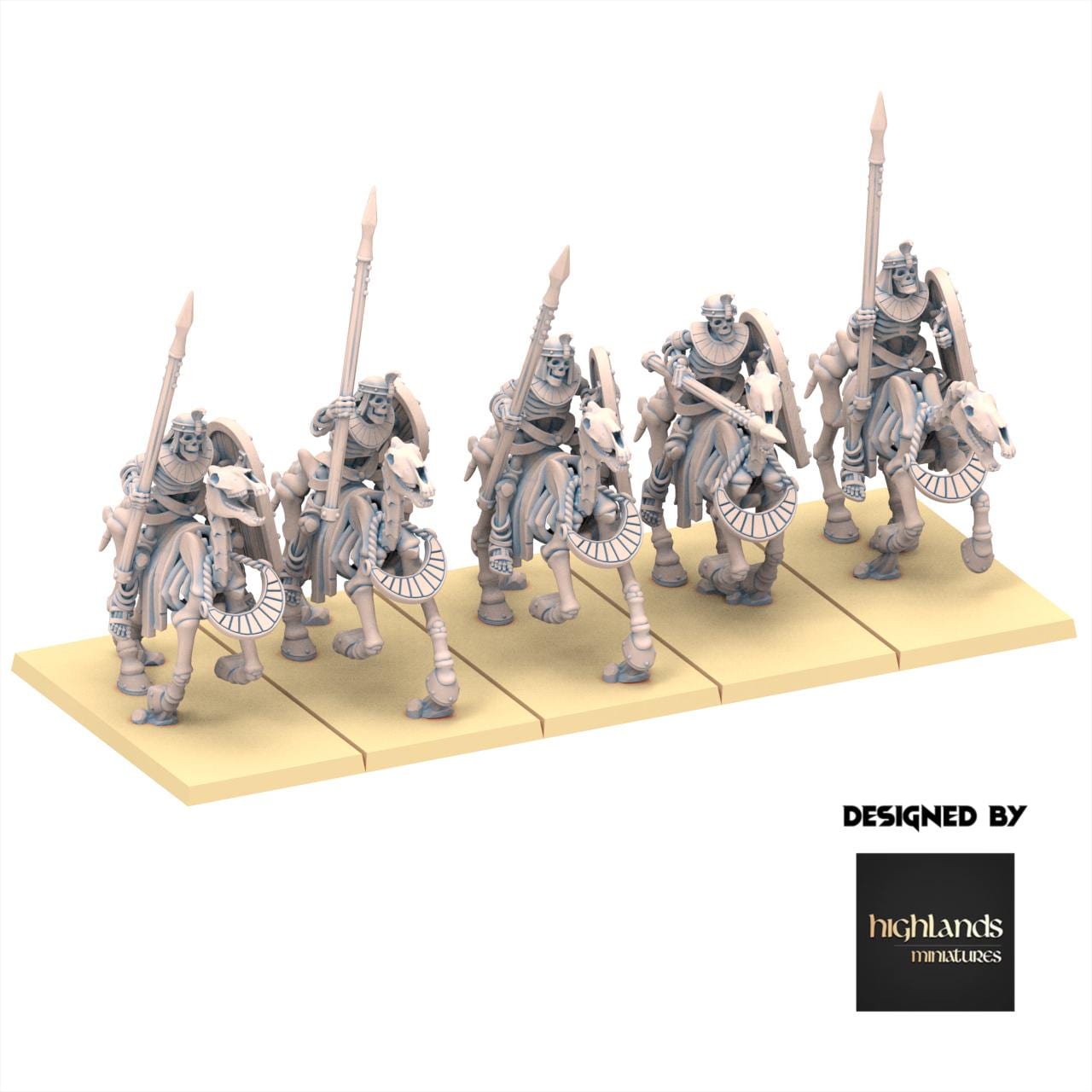 Eternal Dynasties - Ancient Skeletal Cavalry with Spears - Eternal Dynasties - Highlands Miniatures
