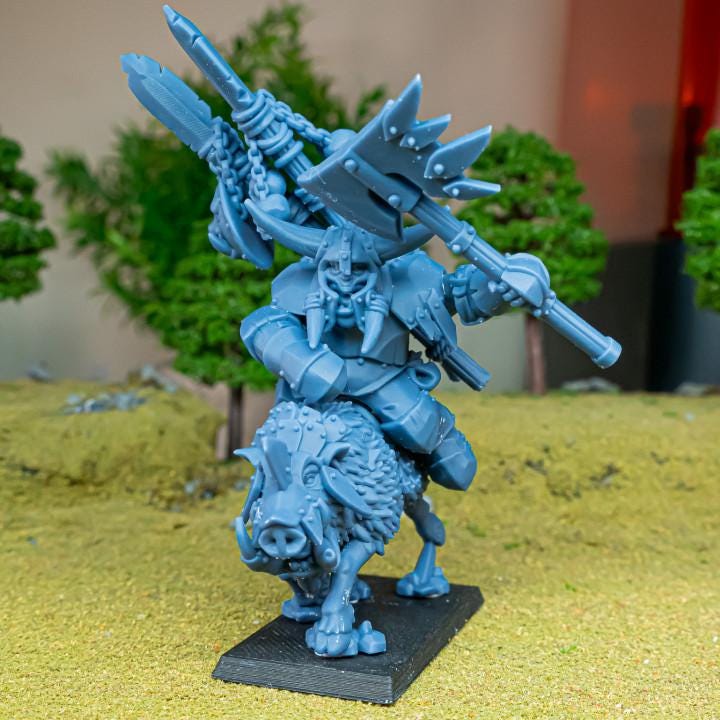 Orc & Goblin - Mounted Orc Chief - Moredhun's Orc - Highlands Miniature