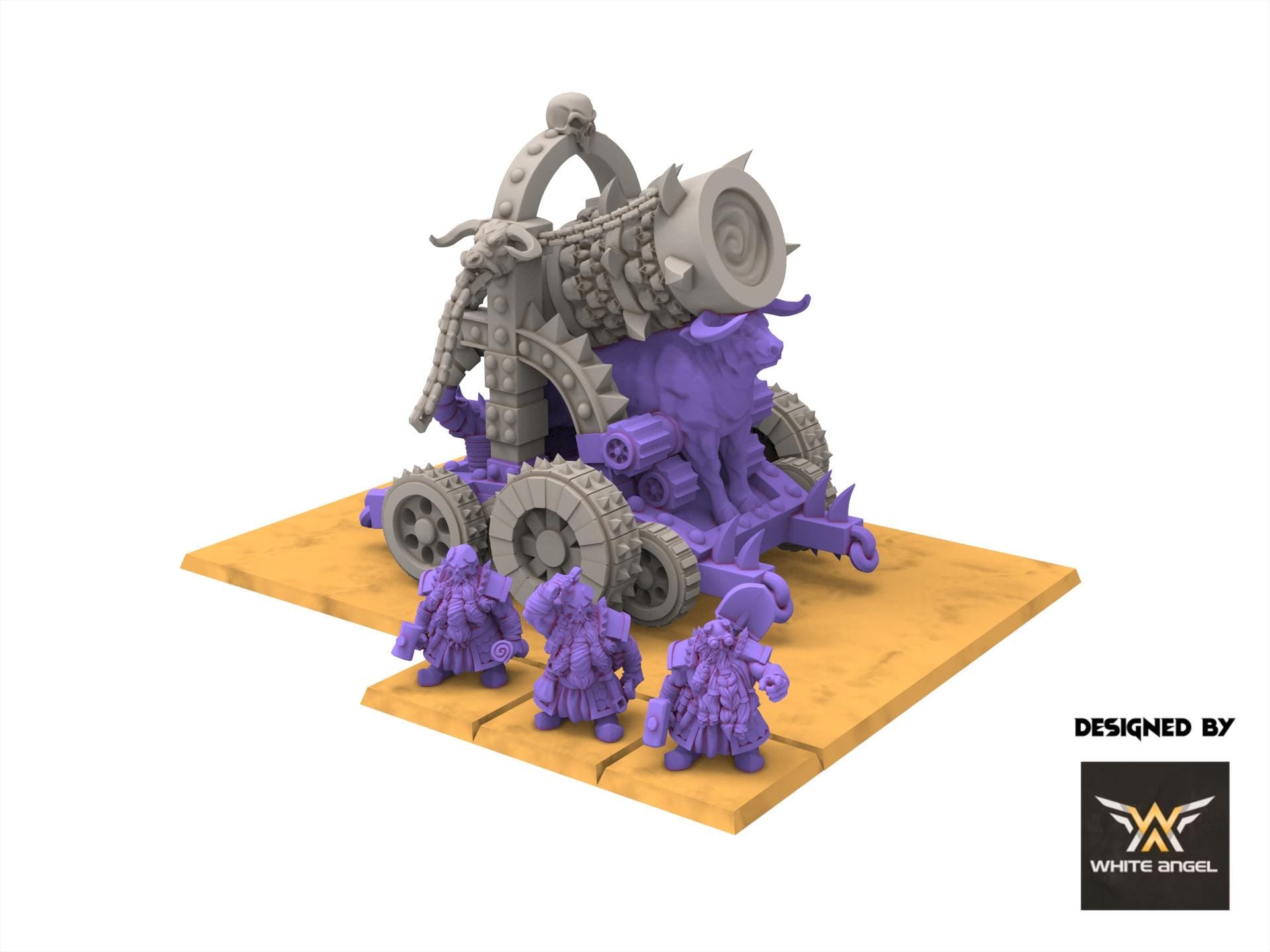 Chaos Dwarves - Infernal Destructor Cannon - Infernal Dwarves - White Angel Miniatures