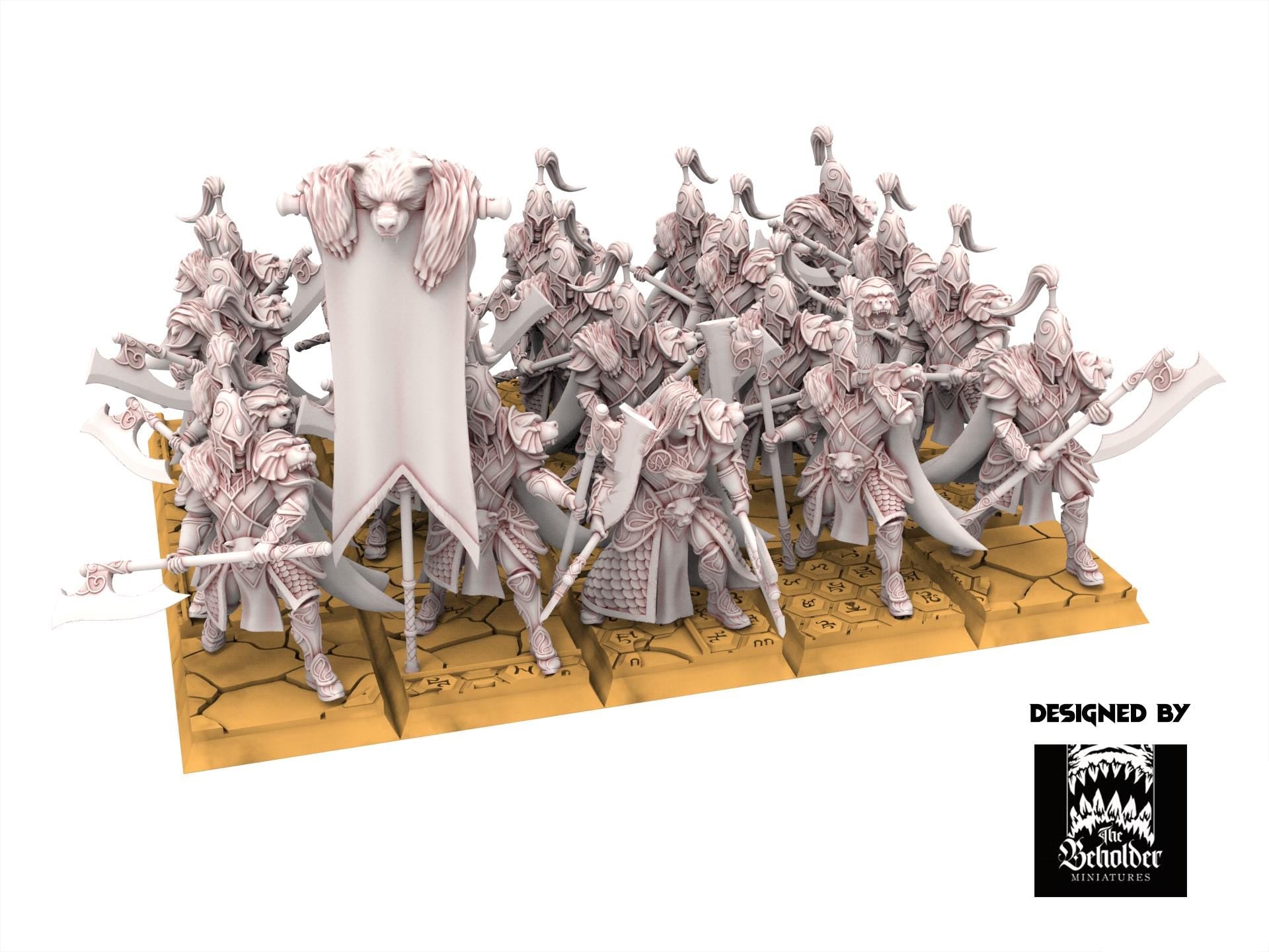 Hight Elves - Bear Guardians - Silvermoor - The Beholder Miniatures