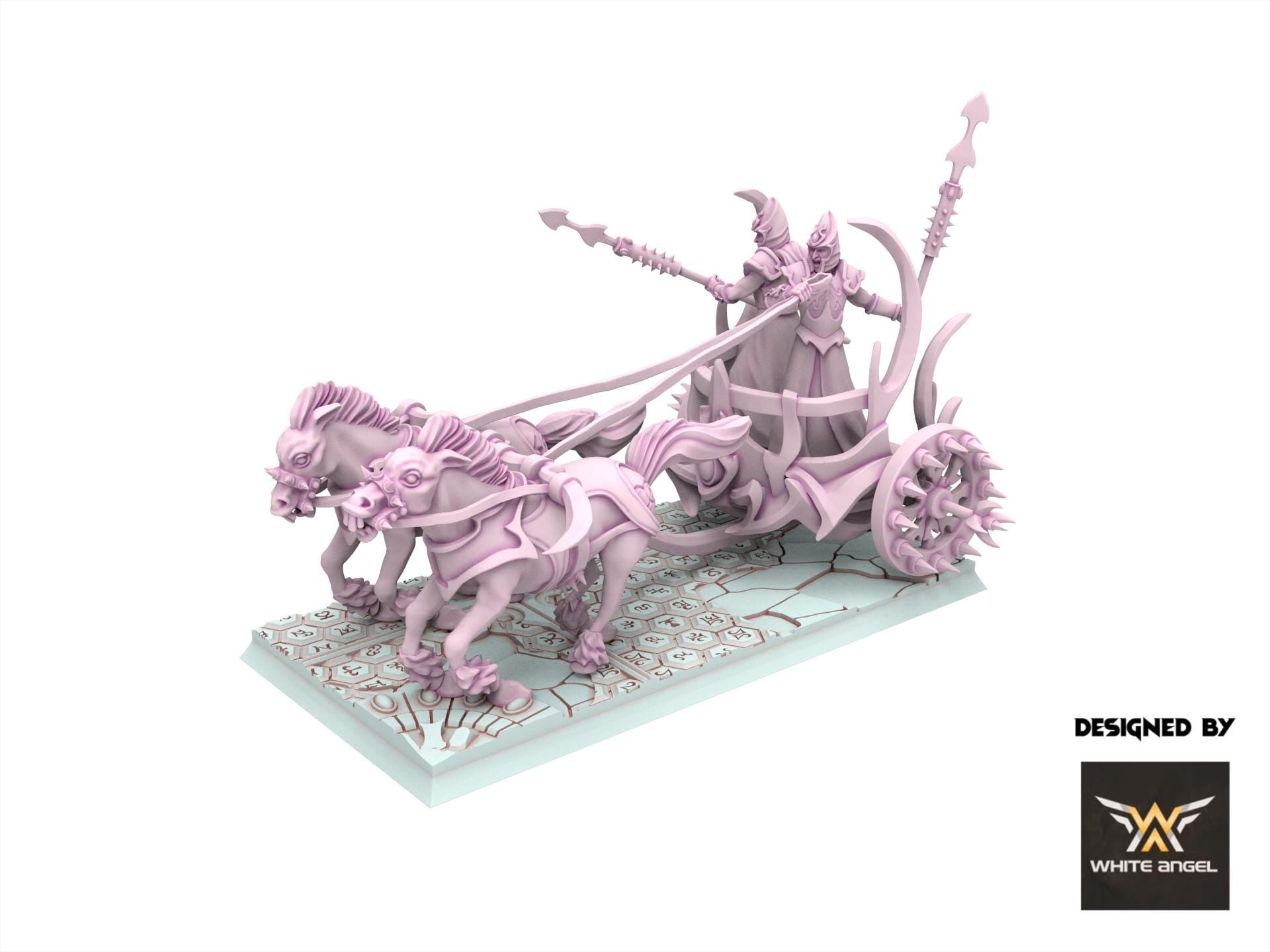 Dark Elves - Dark Steeds Chariot - Slaves of Darkness - White Angel Miniatures
