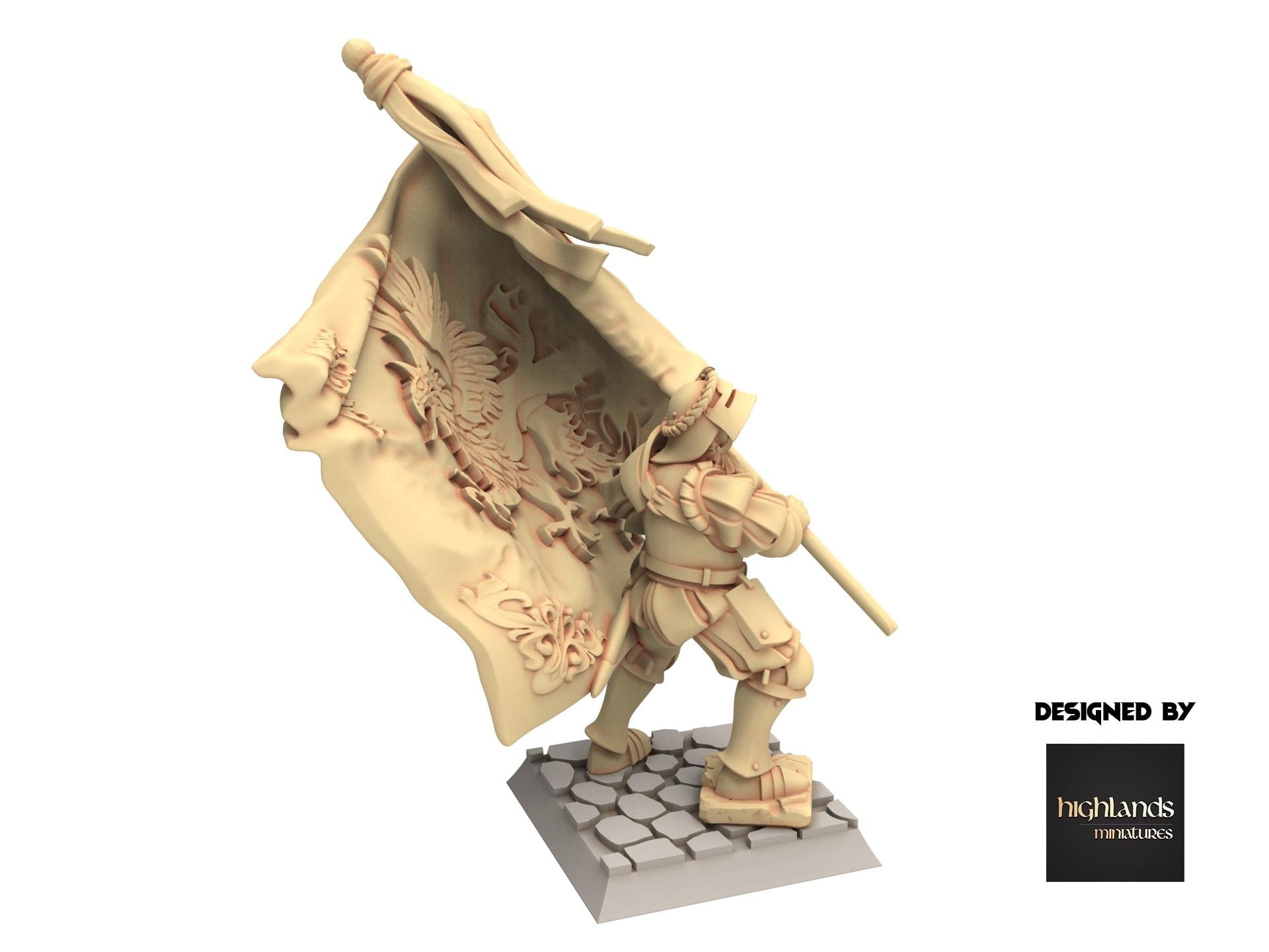 Imperial Fantasy - Hight Banner Captain - Sunland - Highlands Miniatures