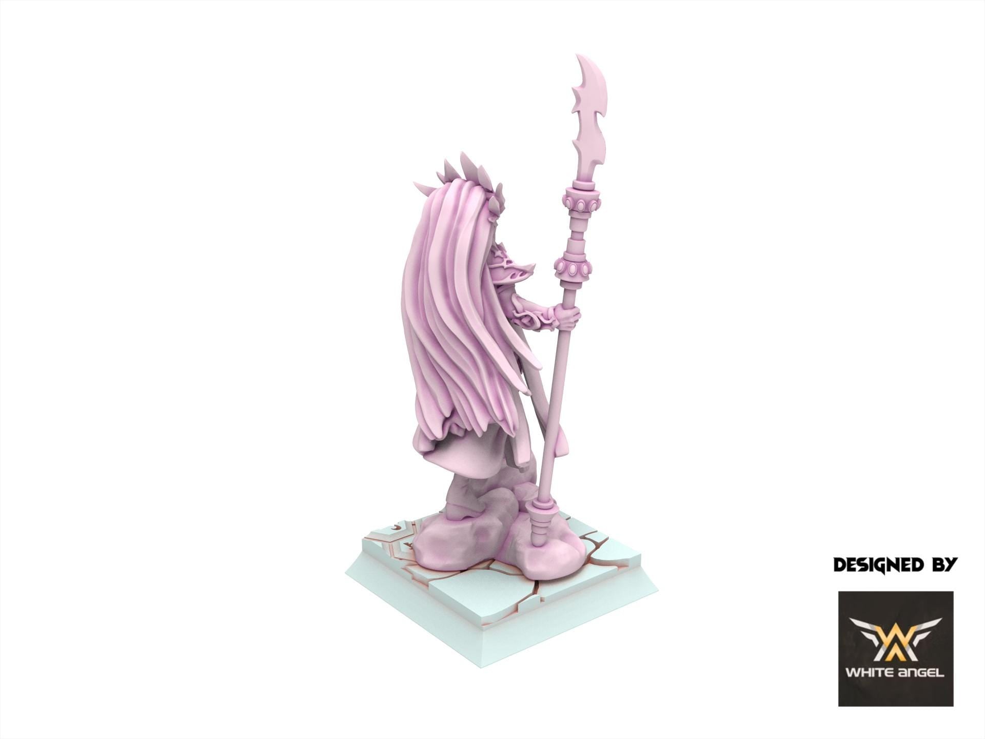 Dark Elves - Queen of the Dark Realm - Slaves of Darkness - White Angel Miniatures