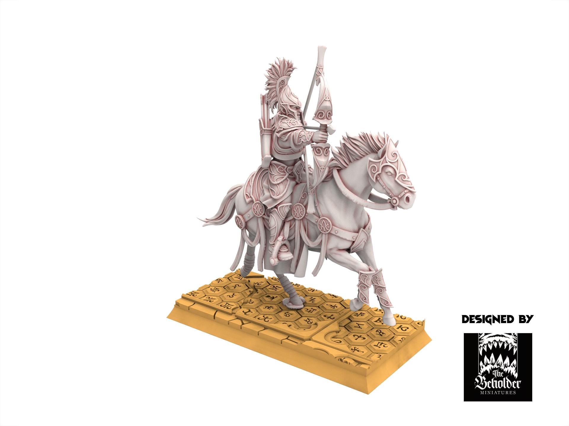 Hight Elves - x5 Archers Cavalry - Silvermoor - The Beholder Miniatures