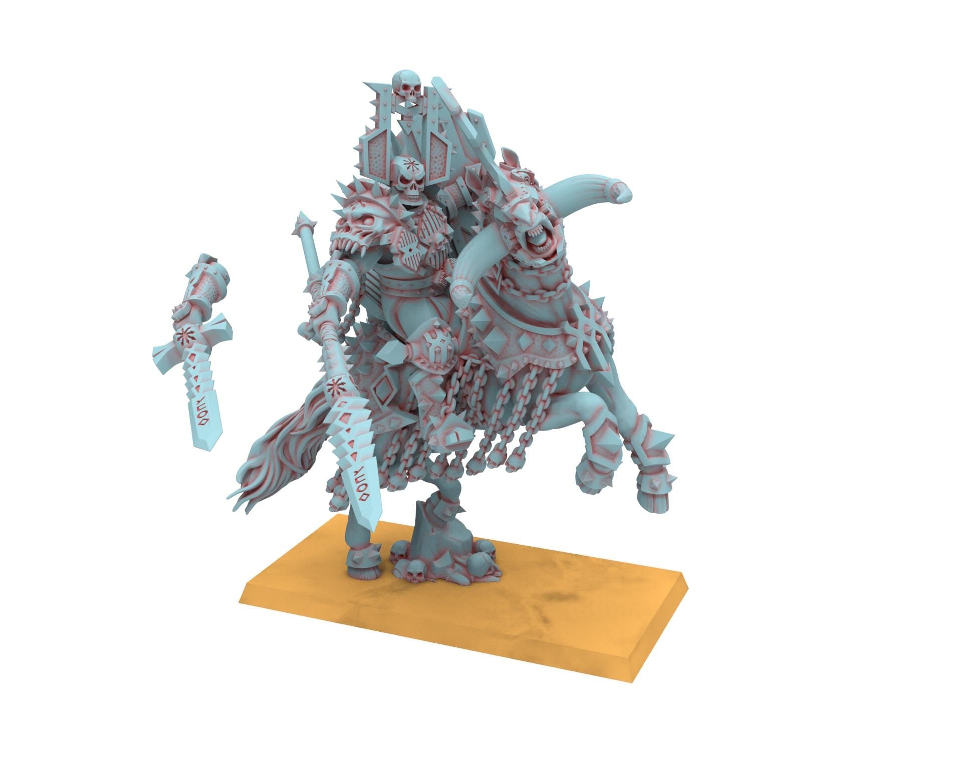 Fantasy Chaos - Blood God Champion Mounted - Lost Kingdom Miniatures
