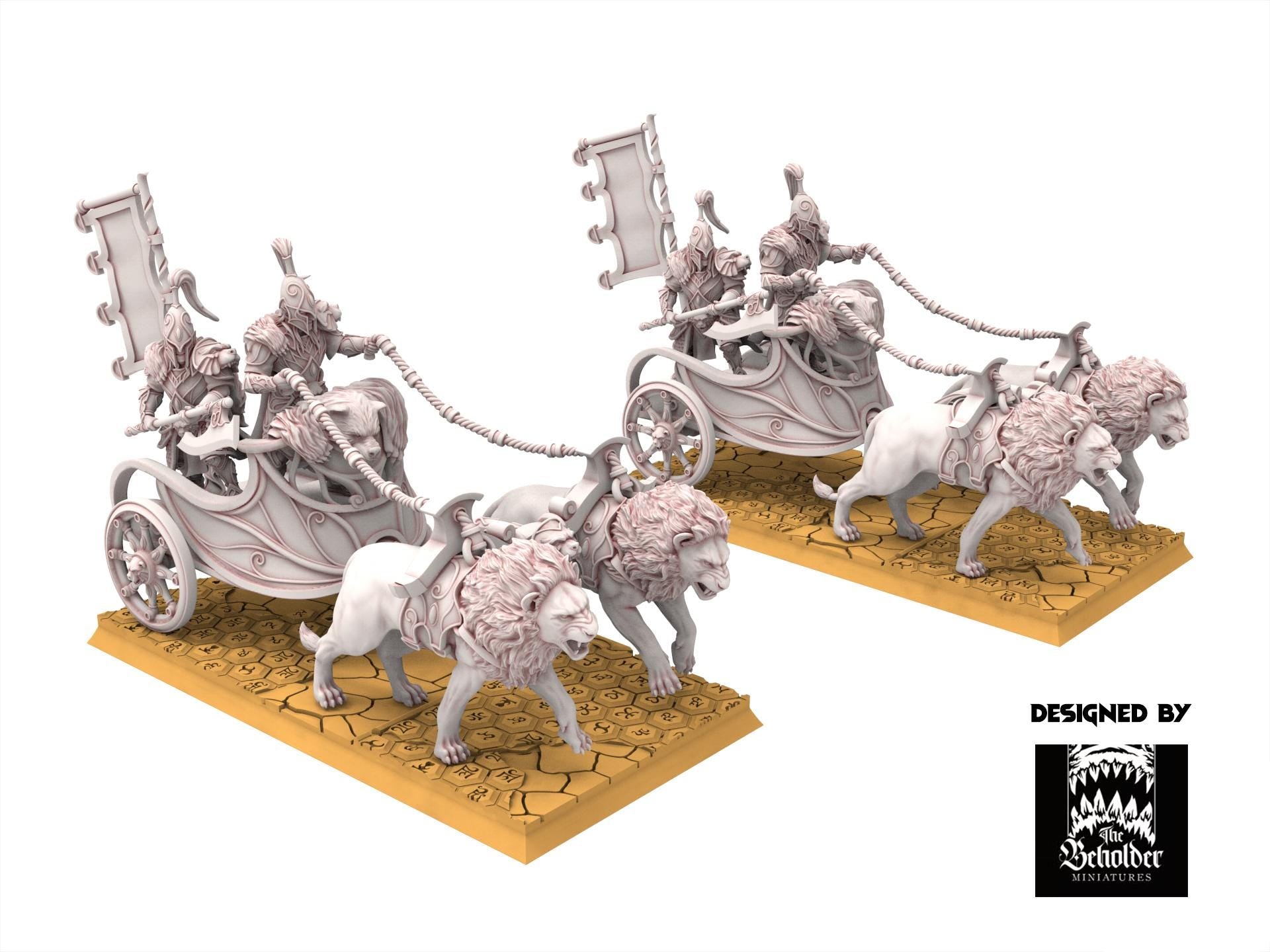 Hight Elves - Bear Guardians Chariot - Silvermoor - The Beholder Miniatures