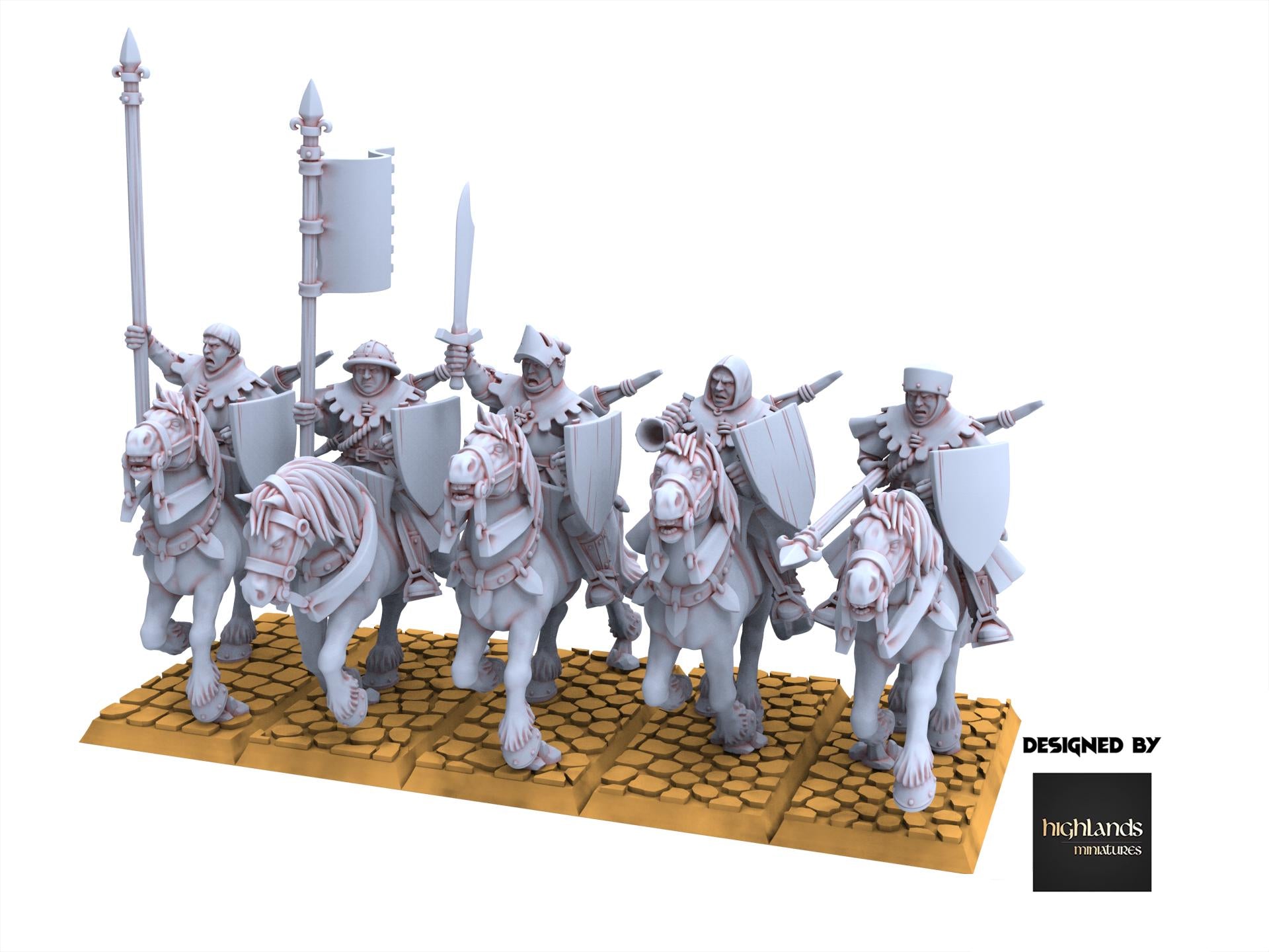 Arthurian Knights - Mounted Men at Arms - Gallia - Highlands Miniatures