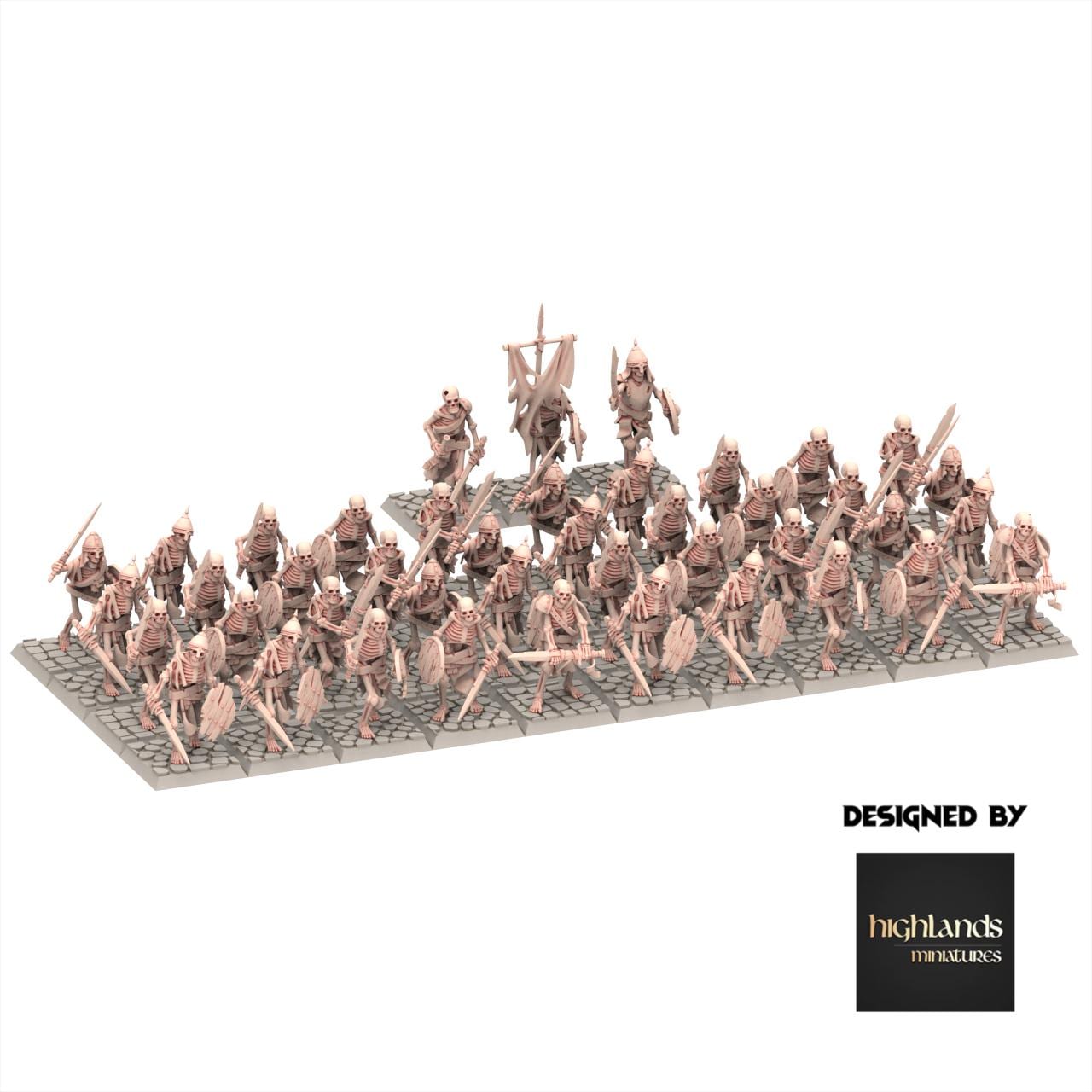 Undead - Skeletons Warriors with Sword - Transilvanya - Highlands Miniatures