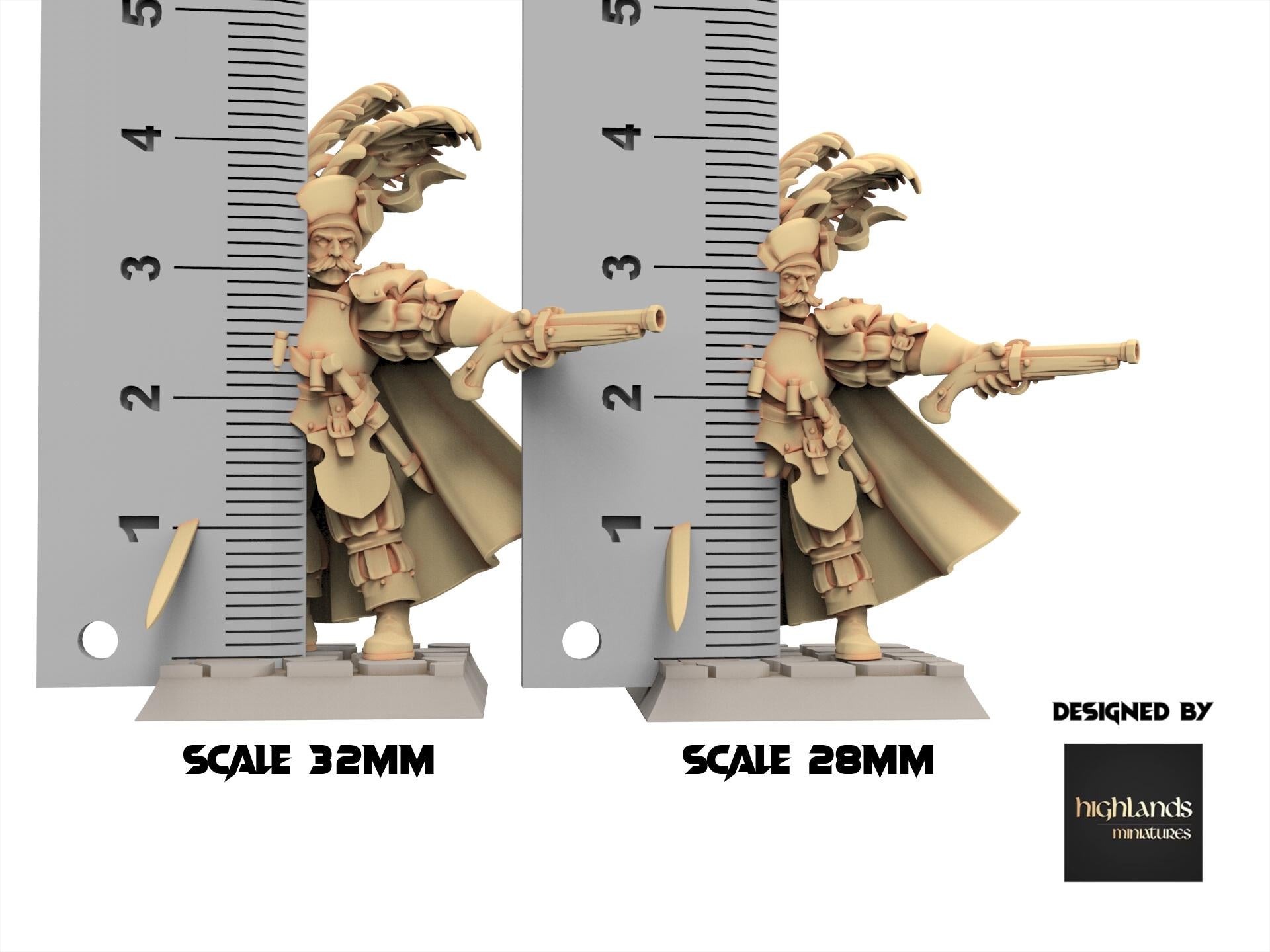 Imperial Fantasy - Captain on foot - Sunland - Highlands Miniatures