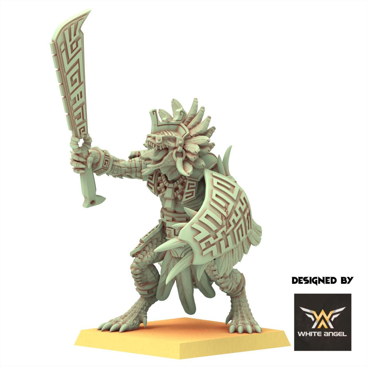 Lizardmen 28/32mm - Commander Lizard - White Angel Miniatures