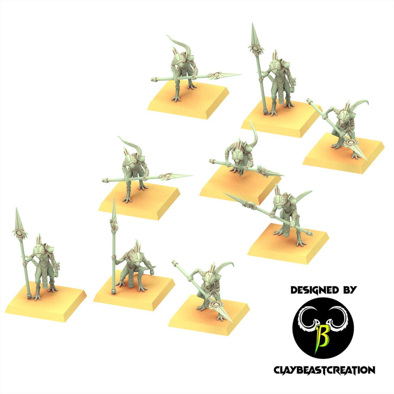 Lizardmen 28/32mm - Lavadon Prime - ClayBeastCreation