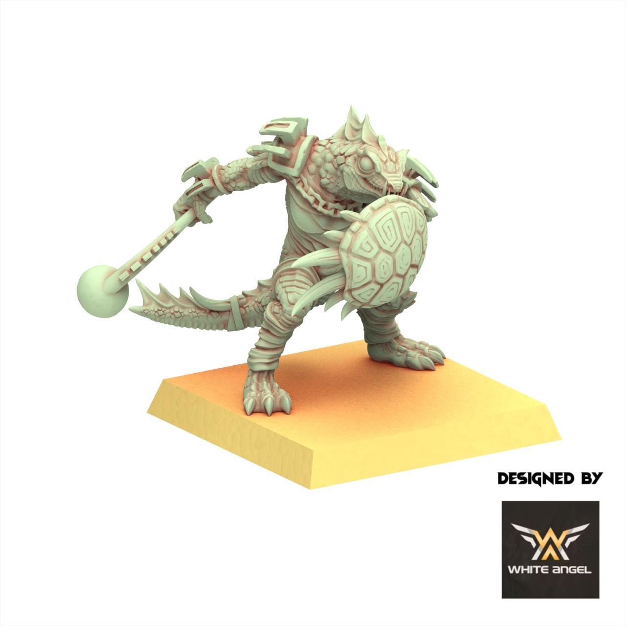 Lizardmen 28/32mm - Slippery Lizards with Javelins and Shields - White Angel Miniatures