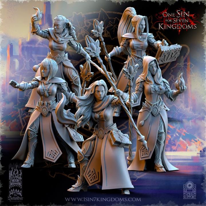 Hight Elves - Sorceress - Silvermoor - The Beholder Miniatures