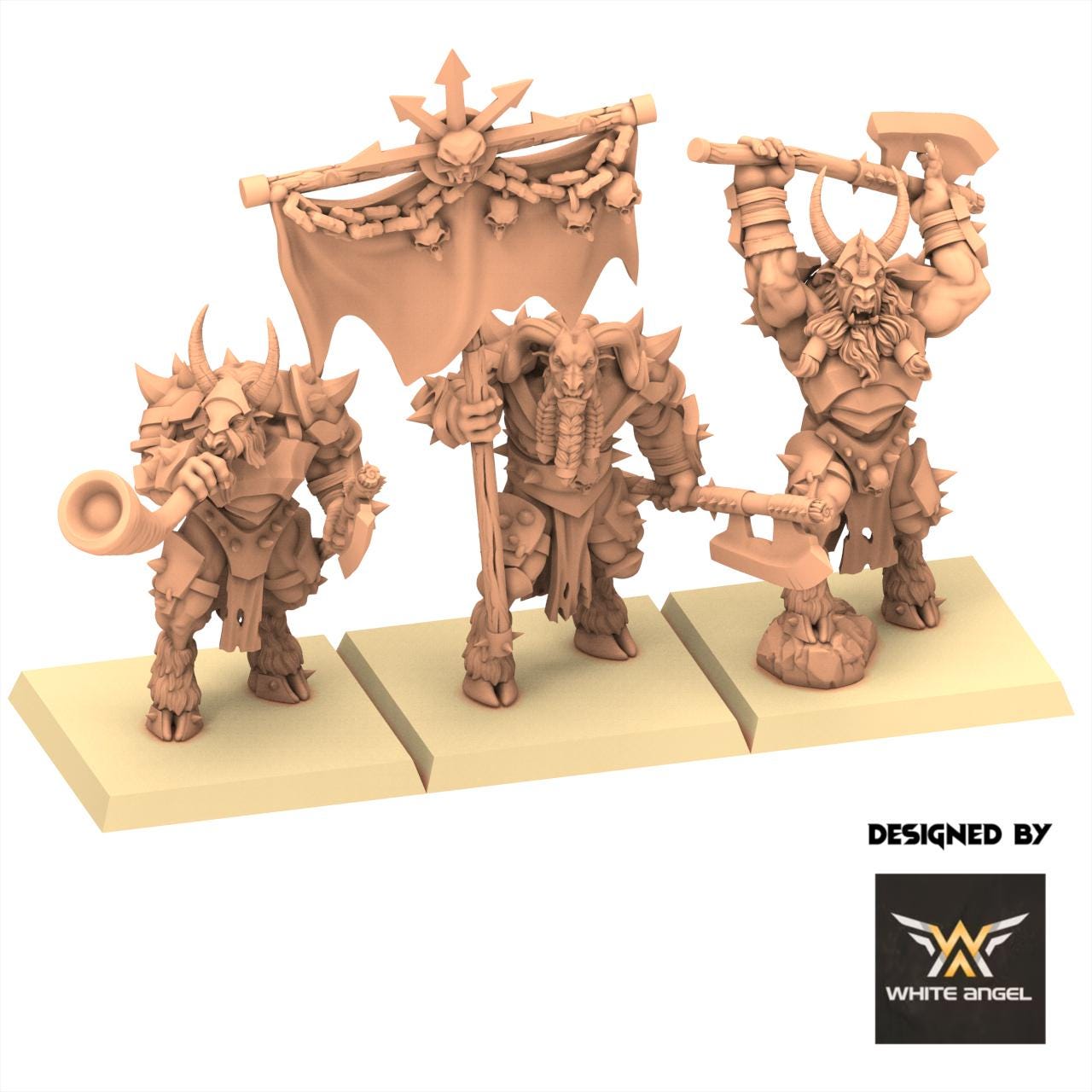 Beastmen - Heavy Beast Warrior - White Angel Miniatures