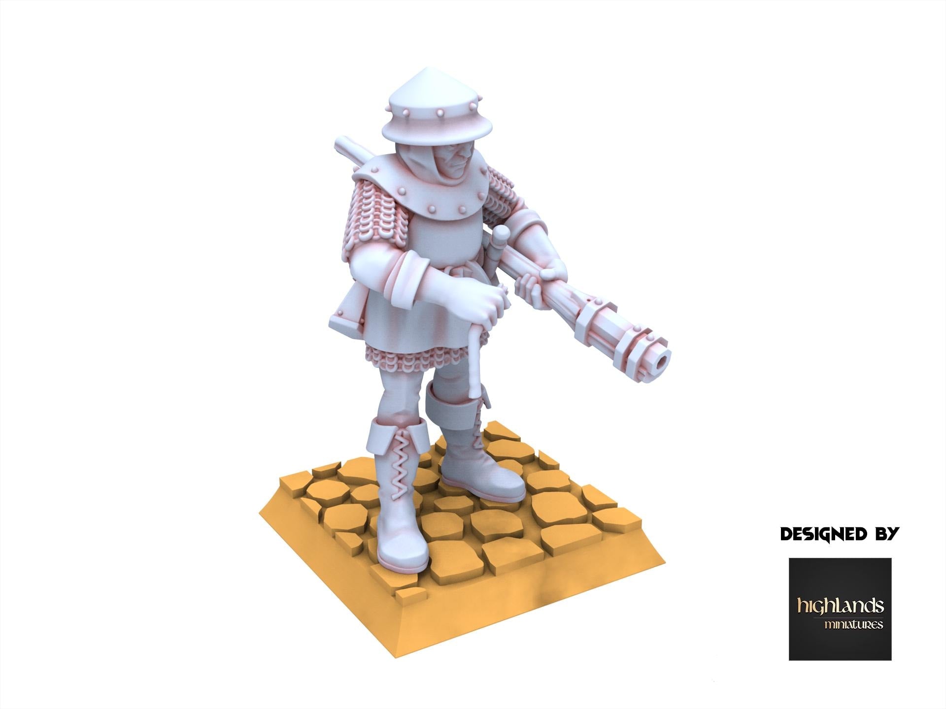Arthurian Knights - x12 Shooters Handgunners - Gallia - Highlands Miniatures