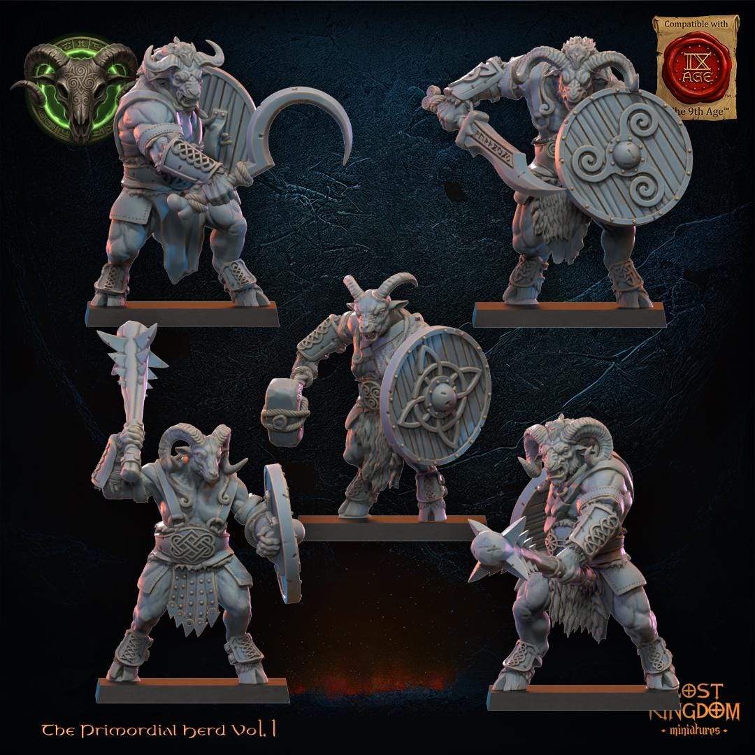 Beastmen - Wildhorn Herd - Warriors of the Dark Gods - Lost Kingdom Miniatures