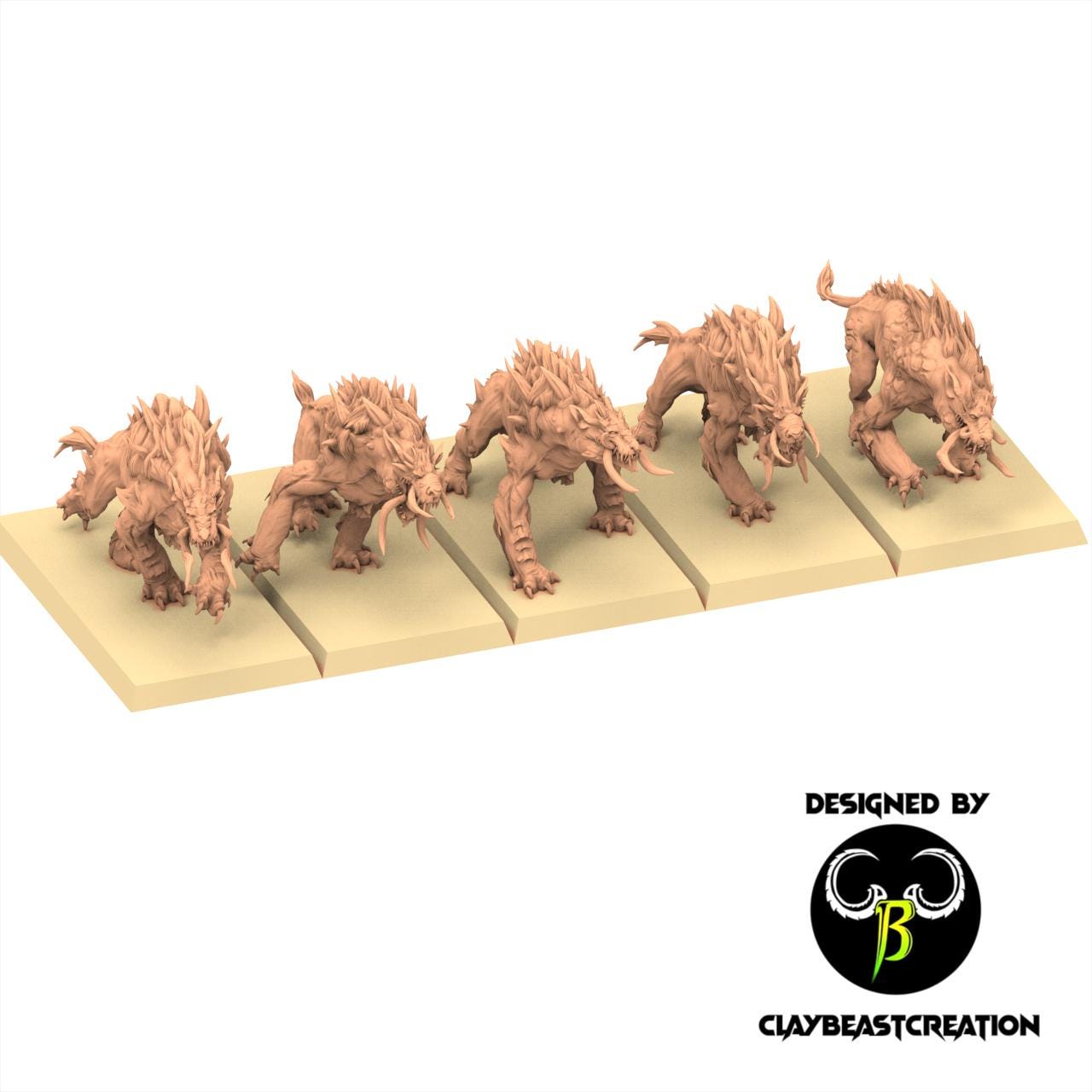 Beastmen - Feline beast of chaos - Fallen Beast - ClayBeastCreation