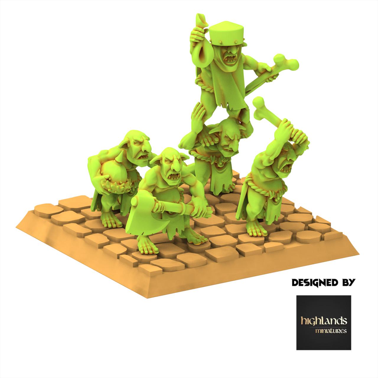 Orc & Goblin - x3 Goblors - Steppe Goblin - Highlands Miniature