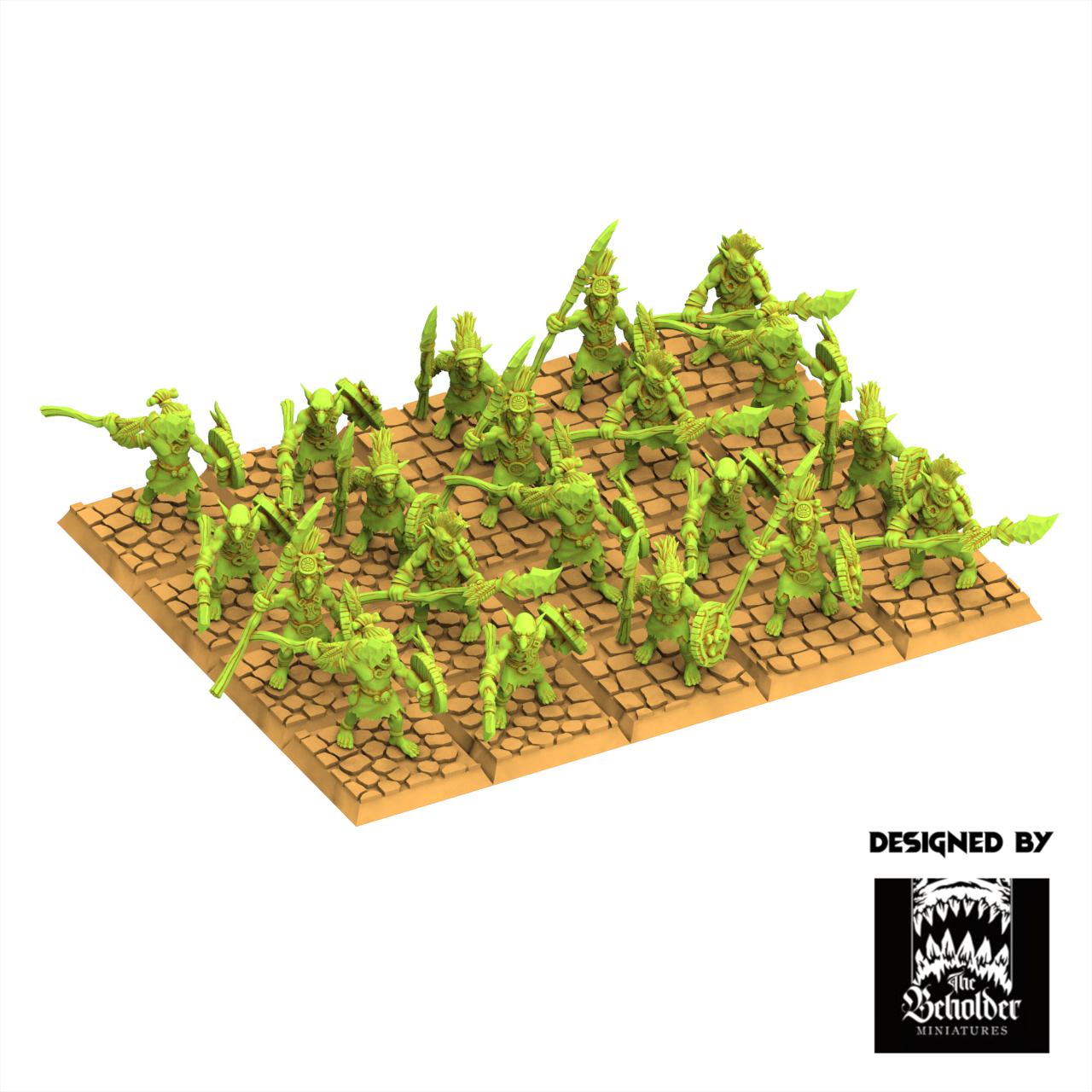 Orc & Goblin - Goblins Jungle Warriors - The Black horde - The Beholder Miniatures