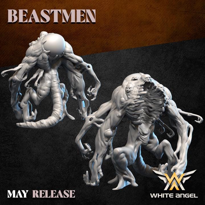 Beastmen - Infernal Great Thing - 28/32mm - White Angel Miniatures