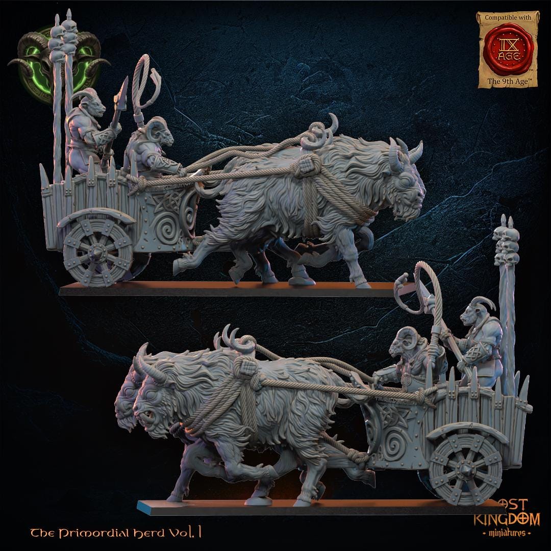 Beastmen - Raiding Chariot - Warriors of the Dark Gods - Lost Kingdom Miniatures