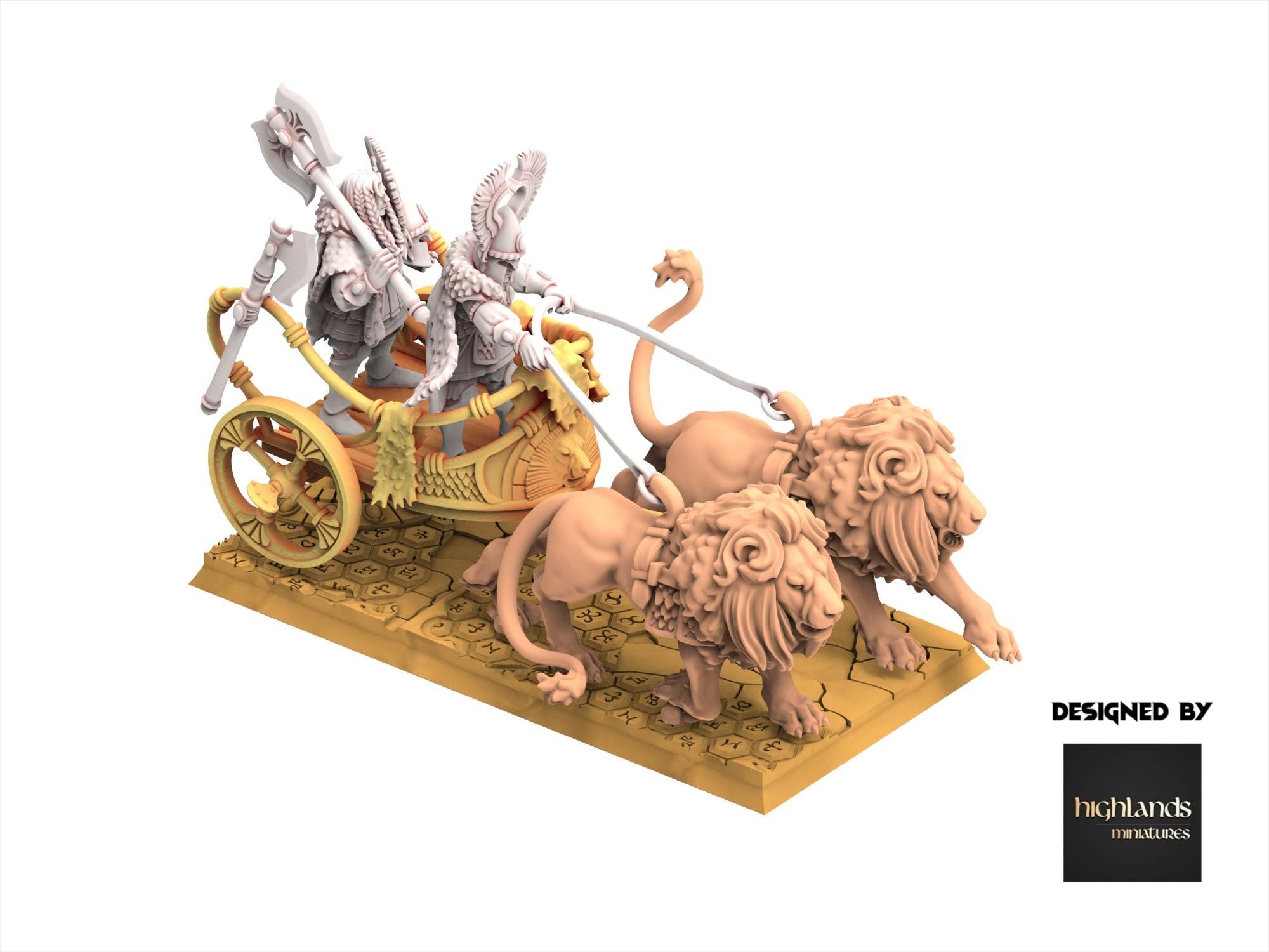 Hight Elves - Lions Chariot - Aegean - Highlands Miniatures