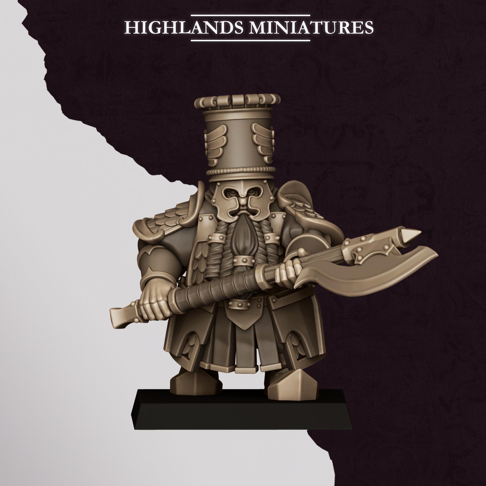 Chaos Dwarves - Heavy Guard With Great Weapons - Sons of Marduk - Highlands Miniatures