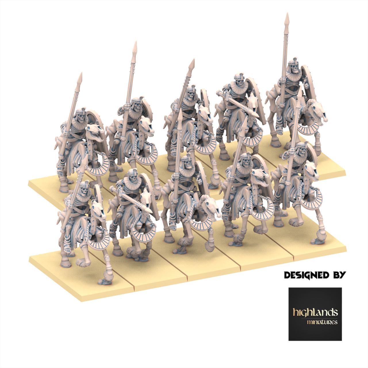Eternal Dynasties - Ancient Skeletal Cavalry with Spears - Eternal Dynasties - Highlands Miniatures