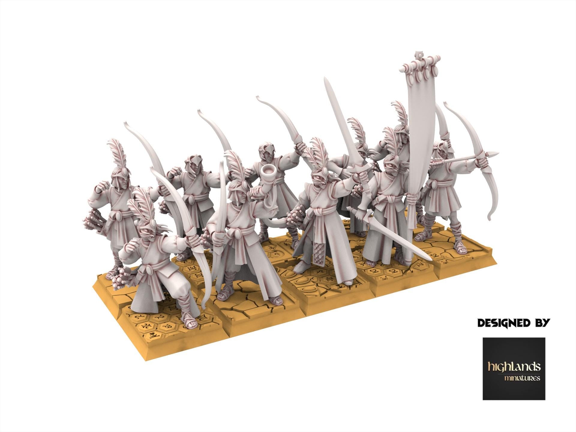 Hight Elves - Archers - Aegean - Highlands Miniatures