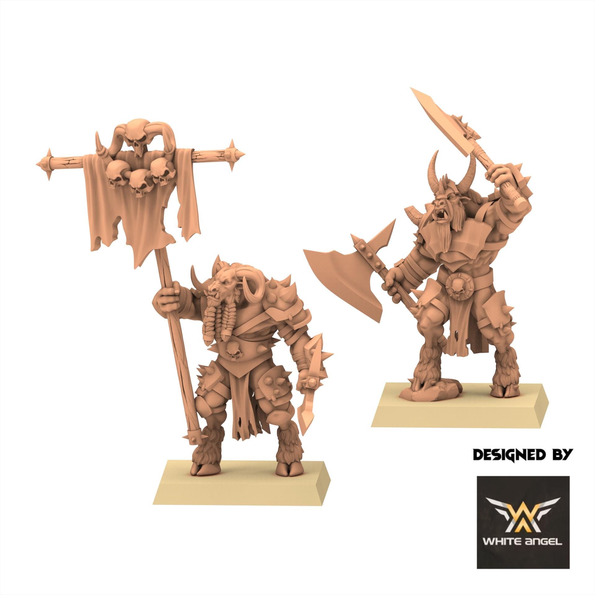 Beastmen - Heavy Beast Warrior - White Angel Miniatures
