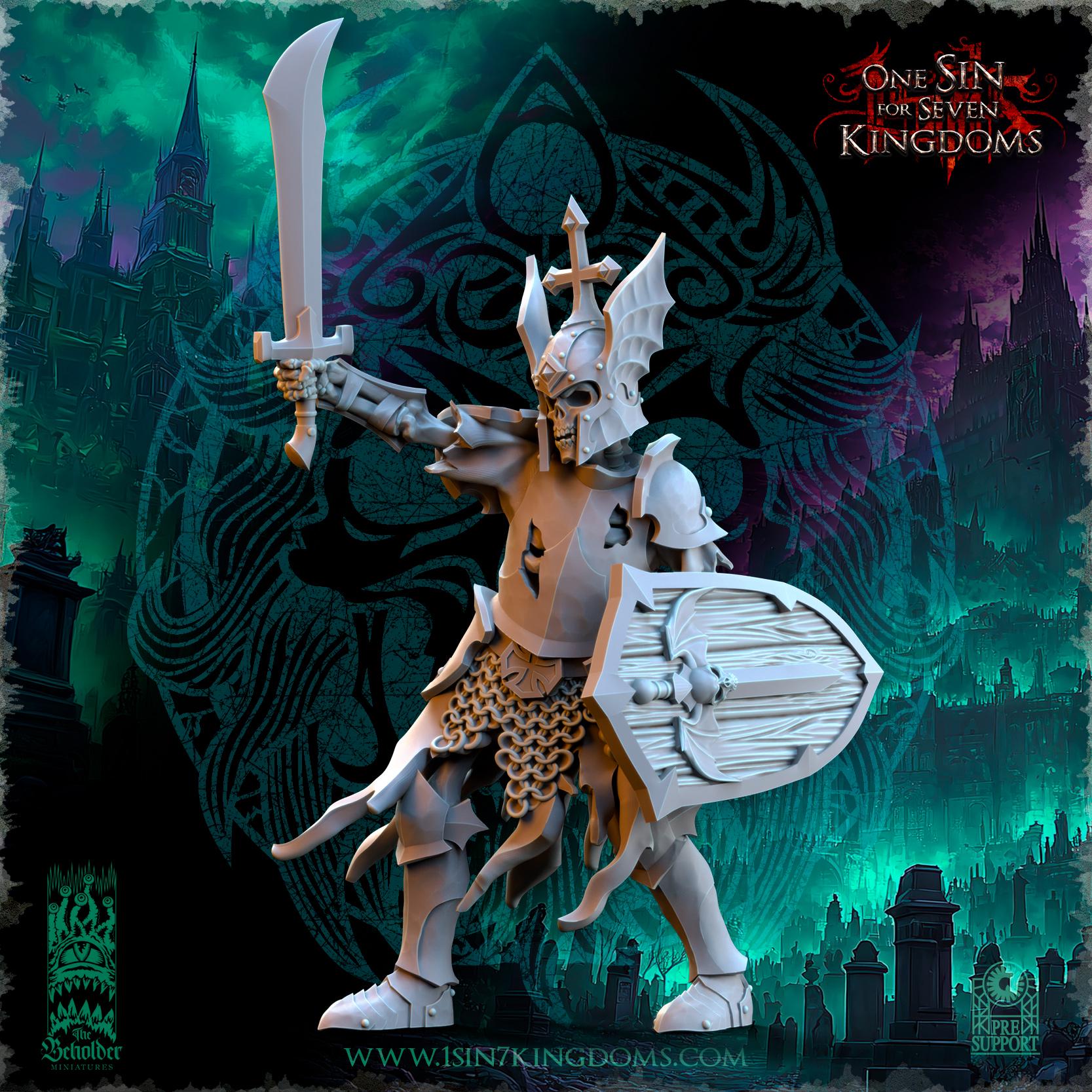 Undead 32/28mm - Crypt Guards - Undying Legions - The Beholder Miniatures