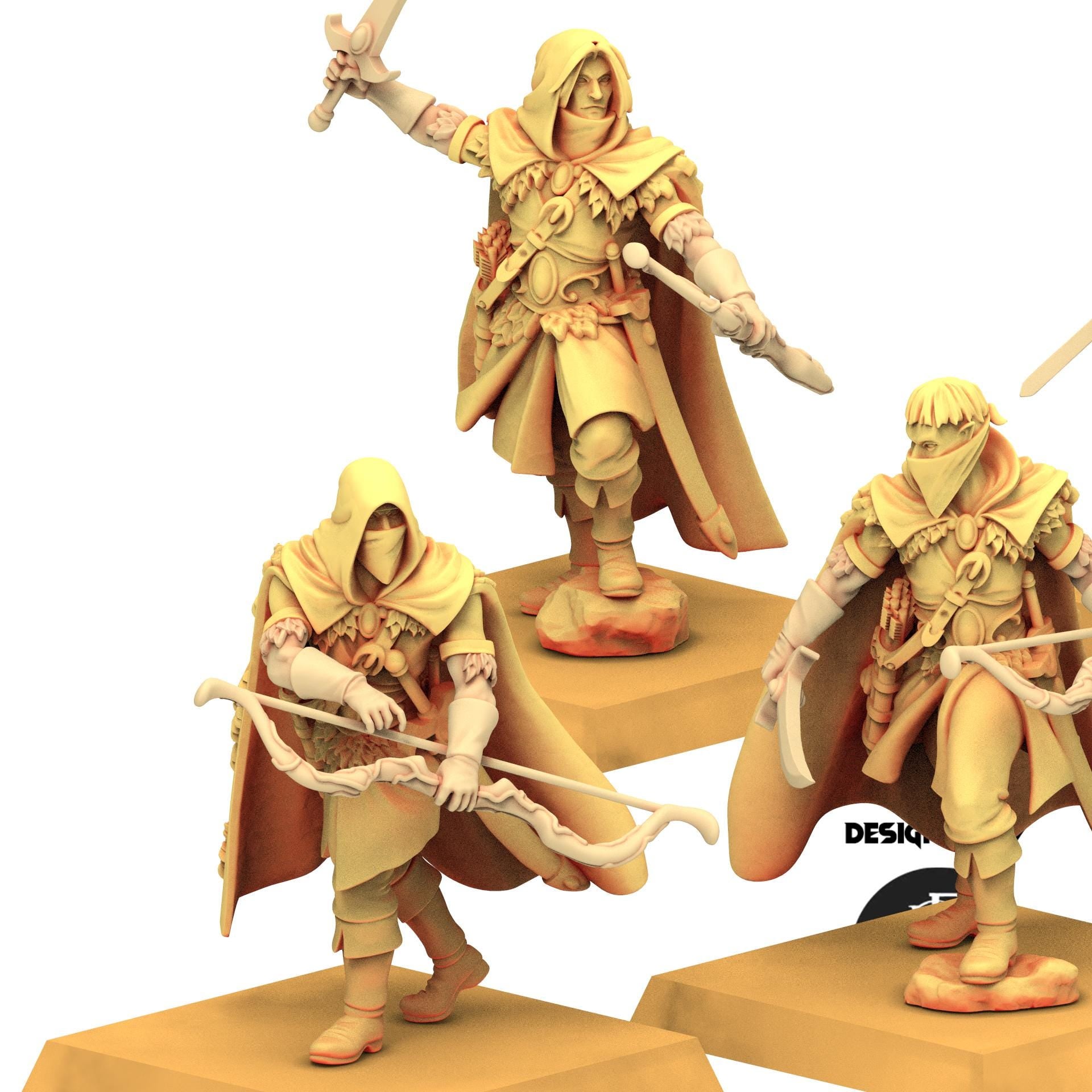 Sylvan Elves - Wood Elfs Scouts - Wooden Elves - Fantasy Cult Miniatures