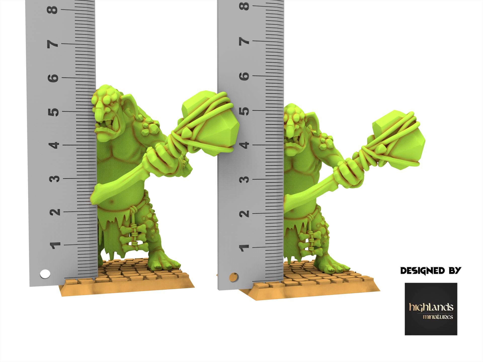Orc & Goblin - Cave Trolls - Moredhun's Orc - Highlands Miniature