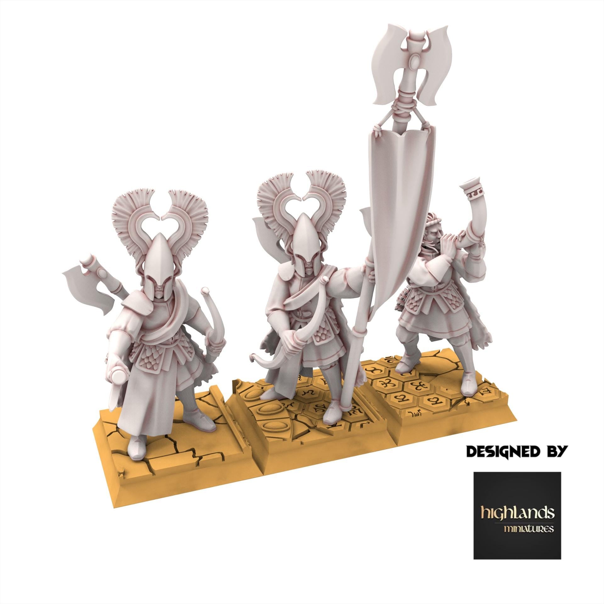 Hight Elves - Nemean Lions with Bows - Aegean - Highlands Miniatures