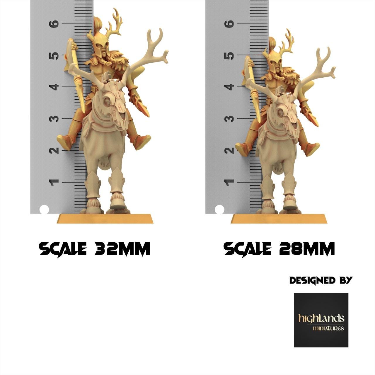 Sylvan Elves - Forest Riders - Feral - Highlands Miniatures
