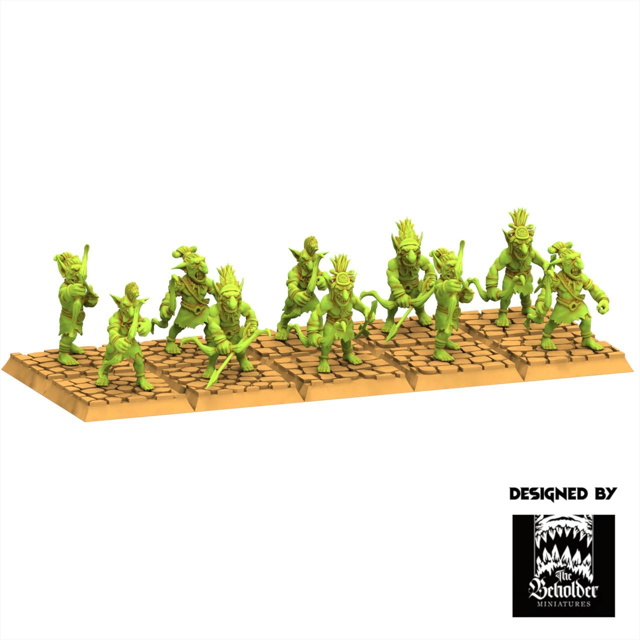 Orc & Goblin - Goblins Jungle Warriors - The Black horde - The Beholder Miniatures