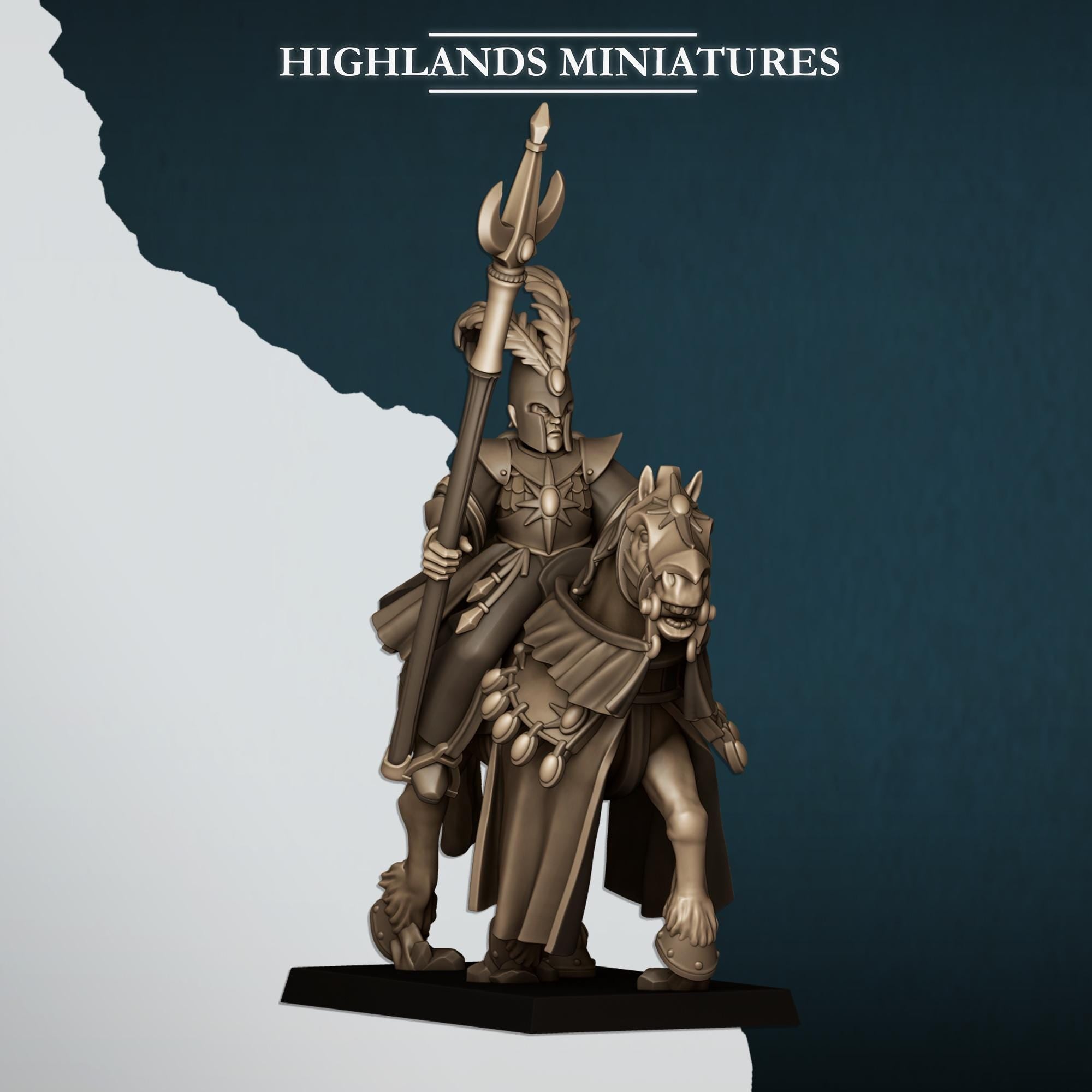 Hight Elves - Mage Mounted - Aegean - Highlands Miniatures
