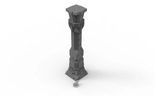 Dwarf mine pillars & stelae usable for lord with the rings, fantasy wargame ... V02-08