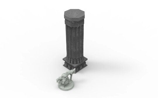 Dwarf mine pillars & stelae usable for lord of the rings, Erebor, Moria, fantasy wargame ... V09-16