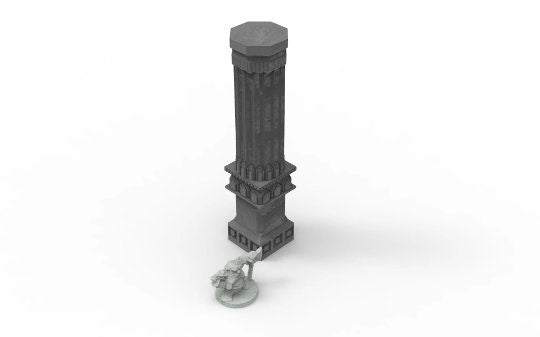 Dwarf mine pillars & stelae usable for lord of the rings, Erebor, Moria, fantasy wargame ... V09-16