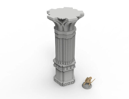 Dwarf mine pillars & stelae usable for lord with the rings, fantasy wargame ... V17-22