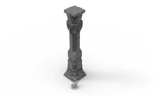 Dwarf mine pillars & stelae usable for lord with the rings, fantasy wargame ... V02-08